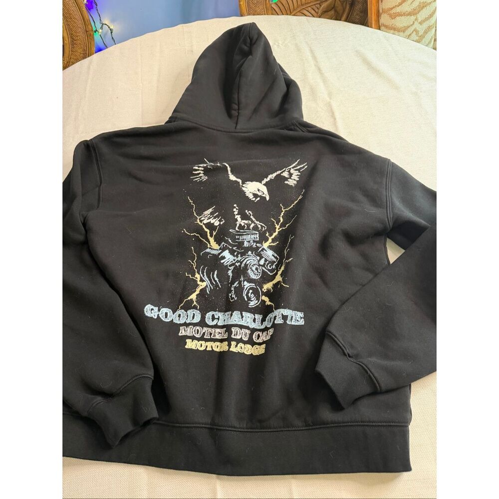 Good Charlotte Youth Of Our Nation Black Zip Up Hoodie AS Colour Relax Sz Large